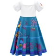 thumbnail image 2 of Little Girls Mirabel Dress With Bag Cartoon Halloween Birthday Cosplay Dresses Outfits 3-9T, 2 of 7