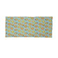 thumbnail image 2 of Tangerine Neck Gaiter, Drawn Mandarins, Unisex, Turquoise Orange, by Ambesonne, 2 of 3