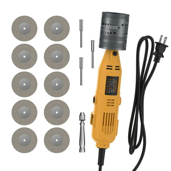 SONNLER Affûteur d'Électrode Tungstène pour Soudure TIG, 6 Tailles 10 Angles, Outil Rotatif de Soudure TIG avec Fente de Coupure de Bloc de Broyage Plat, 10 Roues en Diamant, 3
