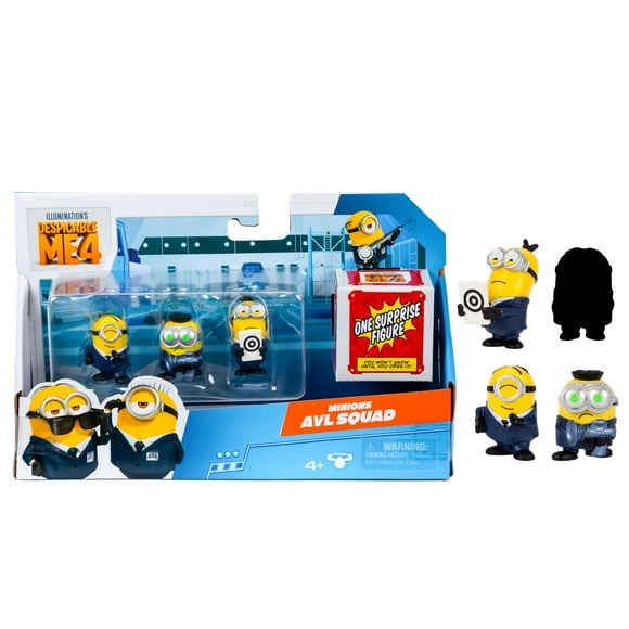 Pack de figuras Minions Despicable Me 4-4 AVL Squad con 4 figuras