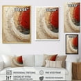 thumbnail image 4 of Designart "Earthy Red Pottery Spirals I" Abstract Spirals Floater Framed Canvas Prints, 4 of 5