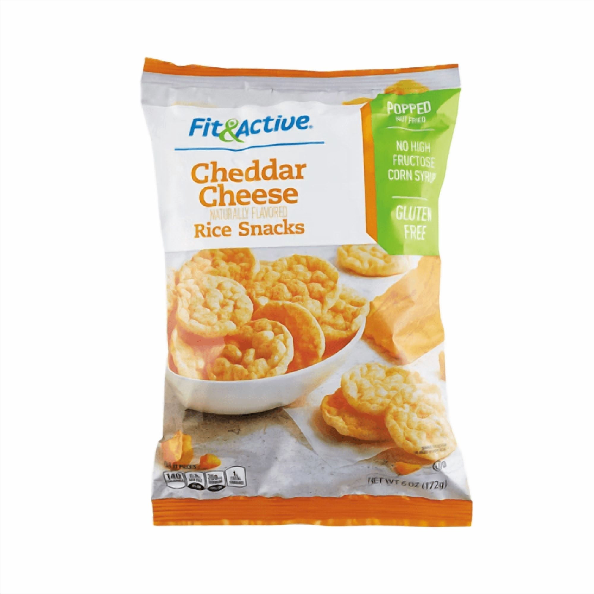 Fit & Active Cheddar and Caramel Rice Snacks, 6 oz,2 Pack Variety