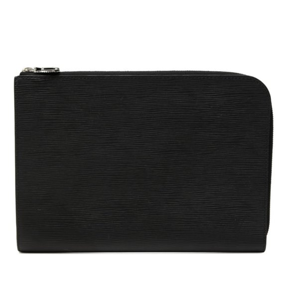 Pre-Owned Louis Vuitton Epi Pochette Jour PM NM2 Clutch Bag M62646 Noir Black Leather Men's...