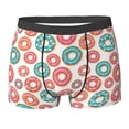 thumbnail image 6 of Men's Boxer Briefs, Blue Pink Donuts Print Soft Comfy Mens Underwear Boxer Briefs Breathable With Widen Waist, 6 of 7