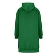 thumbnail image 5 of Casual Zip up Hoodies Tunic Sweatshirt Long Hoodie Jacket for Women Long Tunic Sweatshirt with Hood, Cozy Loungewear for Fall & Winter,Green S, 5 of 5