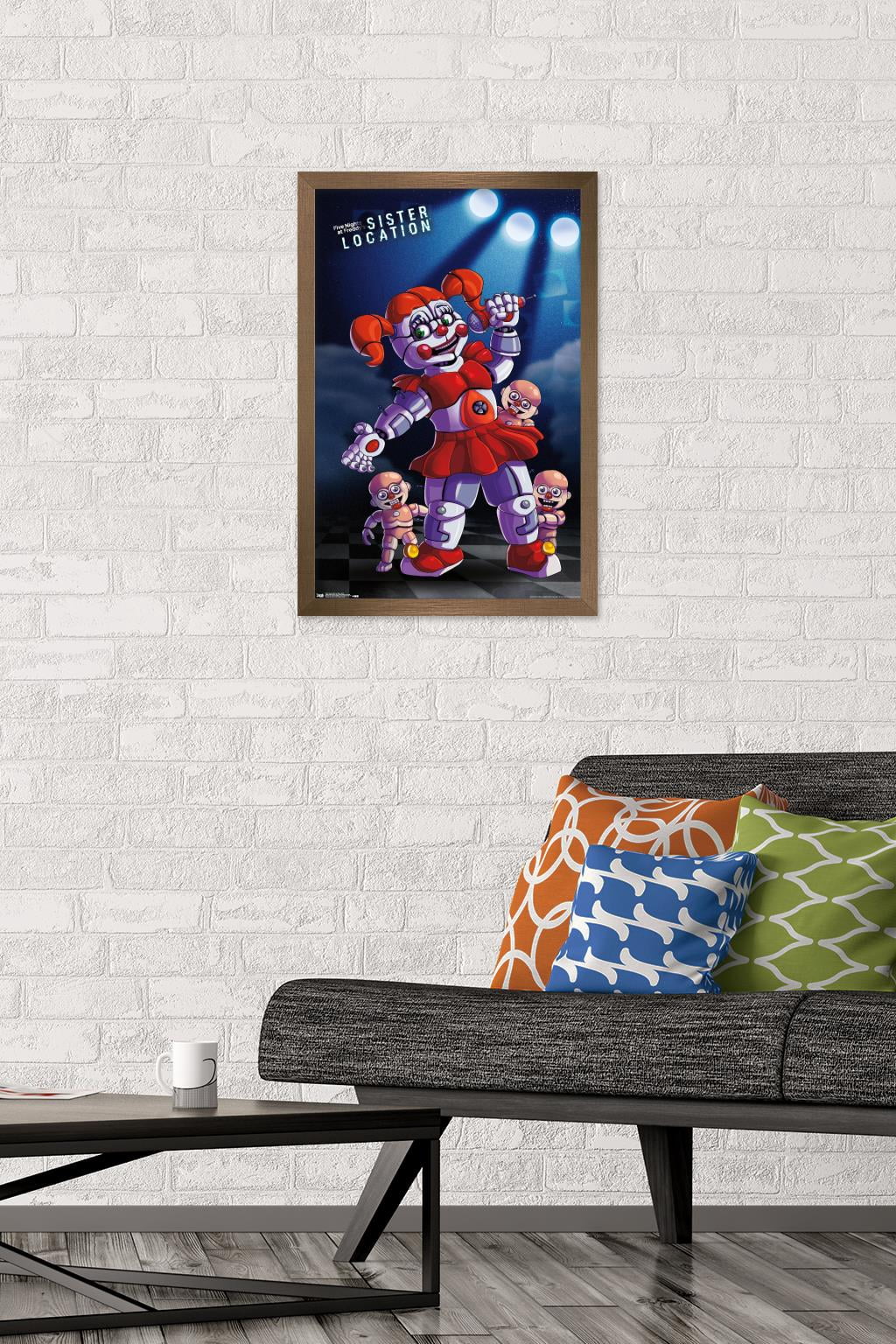 Five Nights at Freddy's: Sister Location - Baby Wall Poster, 14.725" x 22.375", Framed