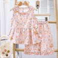 thumbnail image 2 of KPOPLK Girls 2 Piece Summer Outfit Sleeveless Dress Tank Top and Shorts Set, Toddler Little Girls Beach Clothes(3-4 Years,Pink), 2 of 6