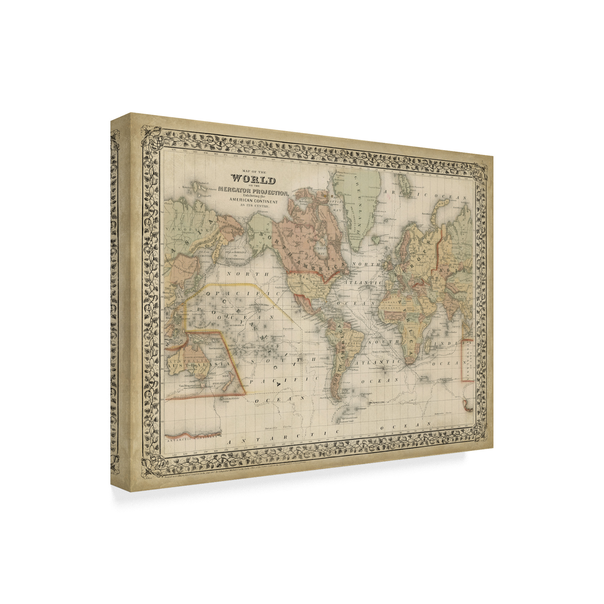 Trademark Fine Art 'Mitchells World Map' Canvas Art by Mitchell