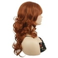 thumbnail image 3 of Lydell Middle length Curly Ginger Orange Wigs with Bangs for Women, 3 of 6