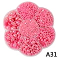 thumbnail image 1 of 2800 Pieces 1 Box 7 Sizes Round Half Flat Back Beads Pink Gem Bead, 1 of 5