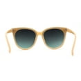 thumbnail image 4 of Womens Stylish Inset Lens Horn Rim Oversize Plastic Sunglasses Peach Mirror, 4 of 4