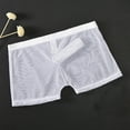 thumbnail image 2 of jobturf Men's Underwear See Through Mesh Short Leg Boxers Briefs Elastic Waist Casual Underpants Breathable Lightweight Low Rise Trunks M-XXXL, 2 of 3