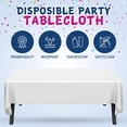 thumbnail image 2 of Clearly Elegant White Plastic Tablecloth Roll with Cutter, 423 Sq.Ft (52"x1181") Extra Large Disposable Picnic Table Cover, Plastic Table Cloth Disposable for Parties, Events and Outdoor Gatherings, 2 of 9