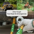 thumbnail image 2 of ToughWorkz Heavy Duty Emergency Vehicle Towing Rope and Safety Hooks 14-ft Diamond Braided Nylon., 2 of 9