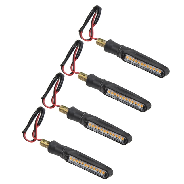 Luz de freno de motocicleta, 4 piezas, luces de giro LED para motocicleta, luces de circulación diurna para motocicleta, salida de alta intensidad