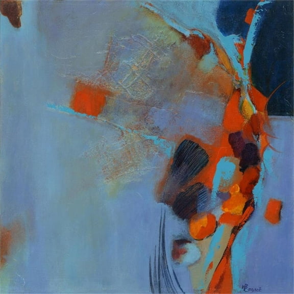 Giant Art 72x72 Pas De Mot Fine Art Giant Canvas Print in Orange