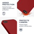 thumbnail image 3 of CRKMGS-Case Compatible with Apple iPhone SE (1.Gen 2016) / iPhone 5 / iPhone 5S Case - Soft Slim Protective TPU Silicone Cover - Dark Red, 3 of 4