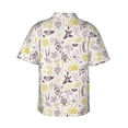 thumbnail image 3 of Goofa Lavender Flowers Hawaiian Shirt for Men, Unisex Summer Beach Casual Short Sleeve Button Down Shirts,Aloha Tropical Floral print shirt-Medium, 3 of 9