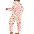 thumbnail image 5 of FDGIU ‌‌‌‌Women's Plus Size Valentine Pajama Set - 2 Piece Long Sleeve Button Down Sleepwear with Heart Print, 5 of 7