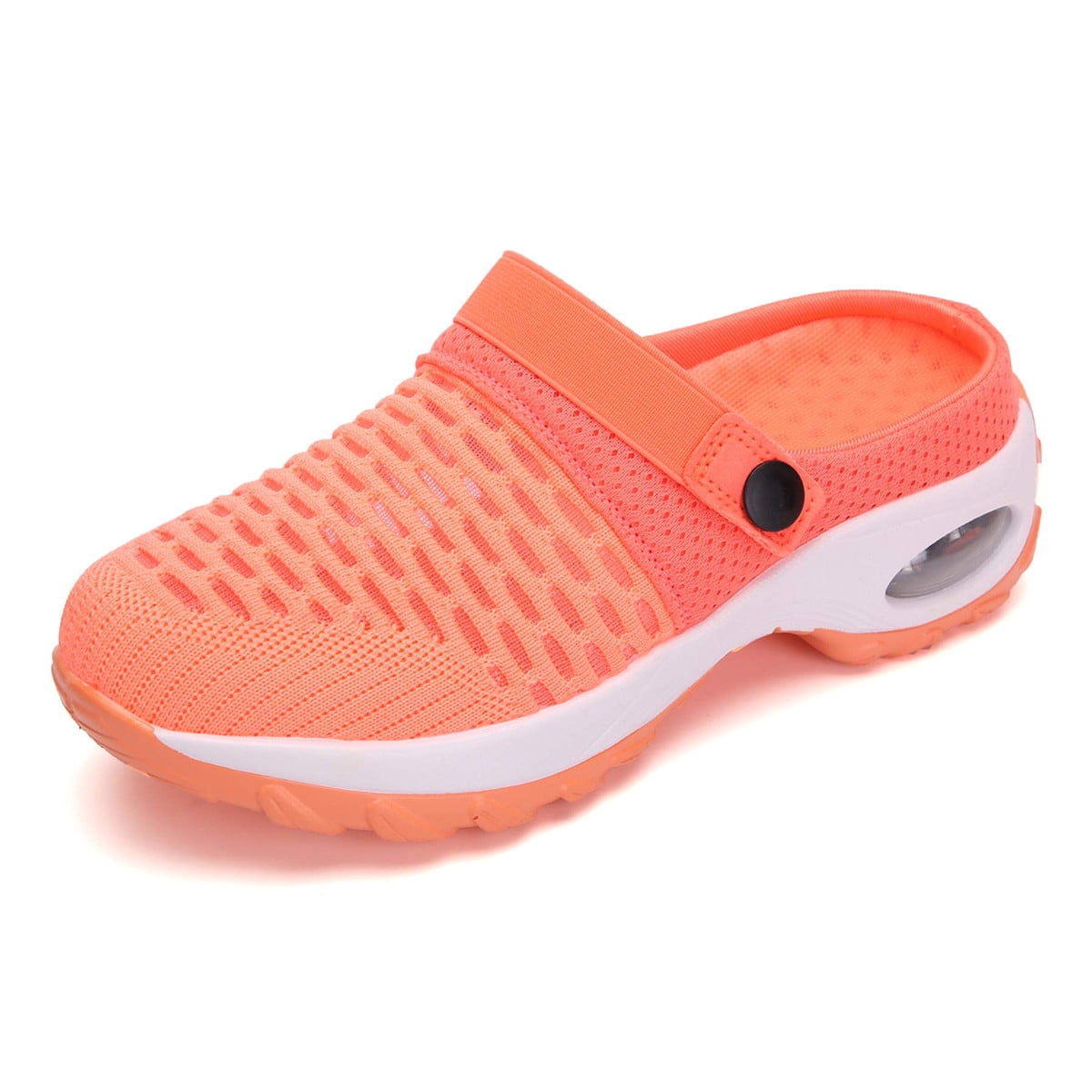 Women's Slippers House Shoes All Seasons Mesh Slip On Air Cushion Garden Shoes (Orange