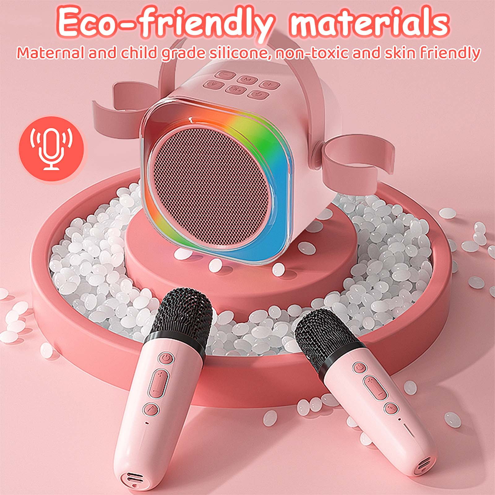 Ueasy Portable Karaoke Bluetooth Speaker - Thanksgiving & Christmas Gift, Wireless Microphone with Recording & Multi-Modes