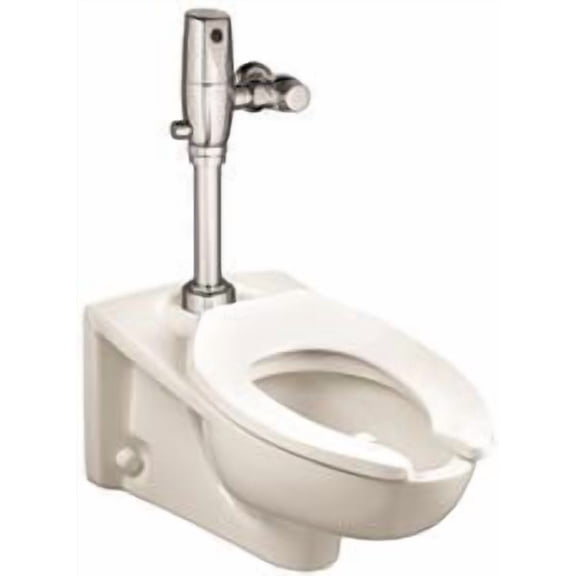 AFWALL MILLENNIUM FLOWISE FLUSHOMETER TOILET WITH EVERCLEAN, BACK SPUD, WHITE