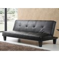 thumbnail image 5 of Living Room Modern Black Leather Sofa Bed 81D 57W 47H with Adjustable Headboard, 5 of 6