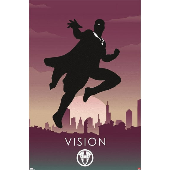 Marvel Heroic Silhouette - Vision Wall Poster, 22.375" x 34"