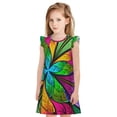 thumbnail image 1 of Balery Multicolored Beautiful Flower Camisón de princesa para niñas, pijama de algodón con mangas abullonadas, suave y bonito.-Medium, 1 of 6