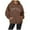 11-Brown1024, variant on Women's Oversized Letter Hoodie Minimal Hoodies Campus Daily Pullover