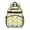 Beige Toned Dinosaur and Palm Tree Pattern, variant on Colorful Dinosaur on Black Pattern Cute School Backpack Bag for School with Padded Back and Adjustable Shoulder Straps 15.25"x11.5"x5.25"