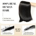 thumbnail image 2 of 16A Human Hair Bundles Straight 18 20 22 Inch 100% Unprocessed Raw Brazilian Human Hair Double Weft Extensions Straight Weave 3 Bundles Remy Virgin Hair Bundles Deals Natural Black Color, 2 of 6