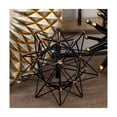 thumbnail image 3 of 7" x 7" Black Metal Wire Star Geometric Sculpture with Gold Accents, by DecMode, 3 of 12