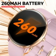 EIGIIS S61 1.43 AMOLED 260mAh Battery Smart Watches for Women Men with Answer/Make Calls 100+ Sports Modes Activity Tracker for iOS Android, 1pc, Pink