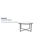 thumbnail image 3 of Flash Furniture Greenwich Contemporary Coffee and End Tables Table Set, Clear/Matte Black, 3 of 13