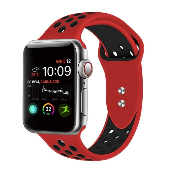 Apple Watch Band 38MM 40MM 42MM 44MM, Silicone Sport Bands, Breathable Silicone Replacement Watch Strap for Apple Watch Series 1, 2, 3, 4, 5 S/M & M/L (19-Colors)