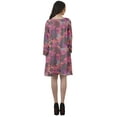 thumbnail image 5 of Moomaya Rayon Flared Dress For Womens Long Sleeve Printed V-Neck Casual Beach Dress For Girls, 5 of 7