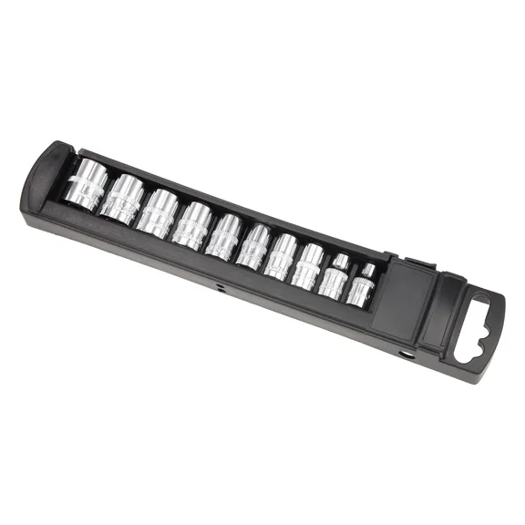 1/4-Inch Drive 6 Point Socket Set 5Mm - 14Mm Metric Cr-V 10 Pcs (2-Inch Long)