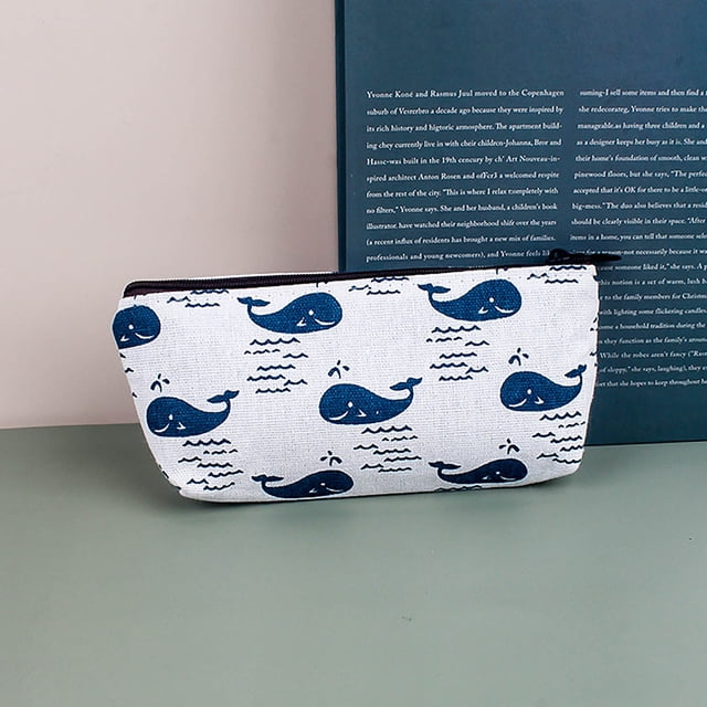Vacemry Under $5 Minimalist Style Pencil Pouch, Simple Design Storage Bag with Clean Aesthetic, Canvas Material Organizer for Basic School Needs, Lightweight Carry Case for Daily Use