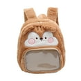 thumbnail image 4 of Mochila de felpa, mochila de día con estilo de animal de dibujos animados para acampar, deportes y actividades al aire libre Marrón, 4 of 9