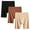 Brown Mix, variant on OEIOEI No Show Slip Shorts for Women High Waisted Seamless Underwear 3 Pack(L,Basic Mix)