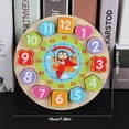 thumbnail image 2 of Reloj De Madera Rompecabezas Número De Juguete Reloj Despertador 12 Números Reloj Juguete Geometría Cognitiva Niños Rompecabezas Juguete Educativo Para Bebés Minnieouse FN006474-00, 2 of 6