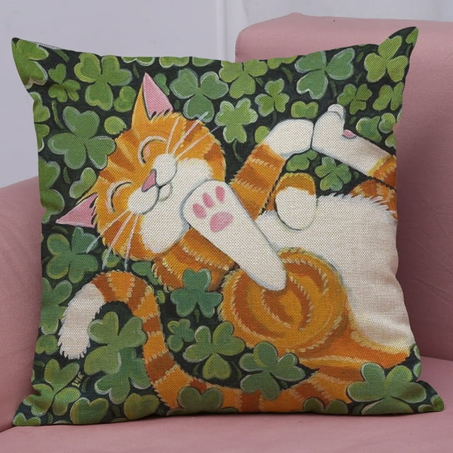 Xihbxyly Bonita Funda de Almohada para Sofá Cama, de Lino, con Diseño Cuadrado, Ideal para El Hogar, Cafeterías, Bibliotecas y Decoración de Fiestas. Suave y Duradera, Tamaño 43 X 43 Cm, 1 Unidad.