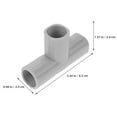 thumbnail image 2 of ColoMX 2 piezas de conector para corralito: conector para corralito de bebé, accesorios de tubería de 3 vías para cercas, accesorios de instalación para cercas de bebé, 2 of 7