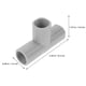 thumbnail image 2 of ColoMX 2 piezas de conector para corralito: conector para corralito de bebé, accesorios de tubería de 3 vías para cercas, accesorios de instalación para cercas de bebé, 2 of 7