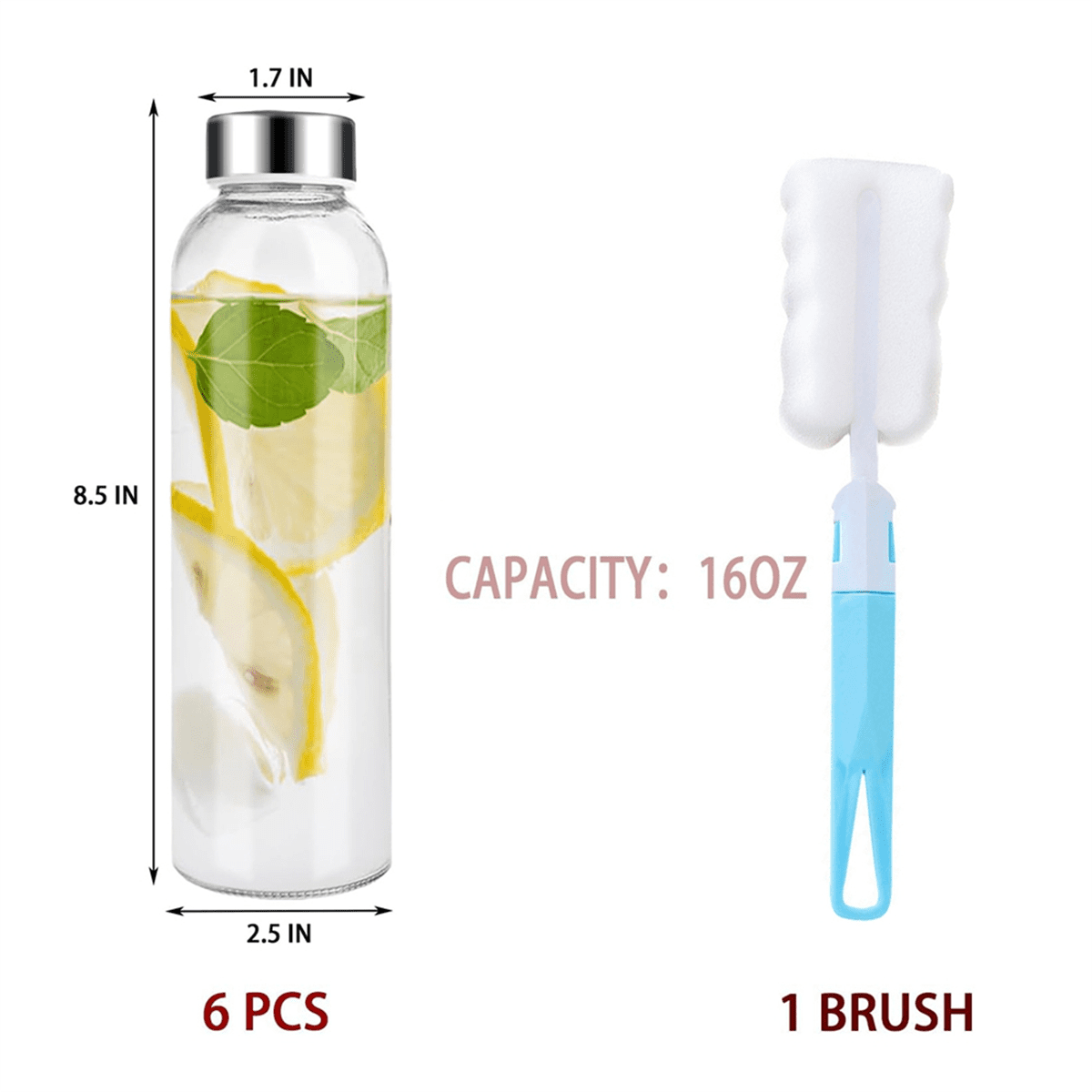 Ensemble de boutiques d'eau en verre de 3, 18 oz, Tunisia