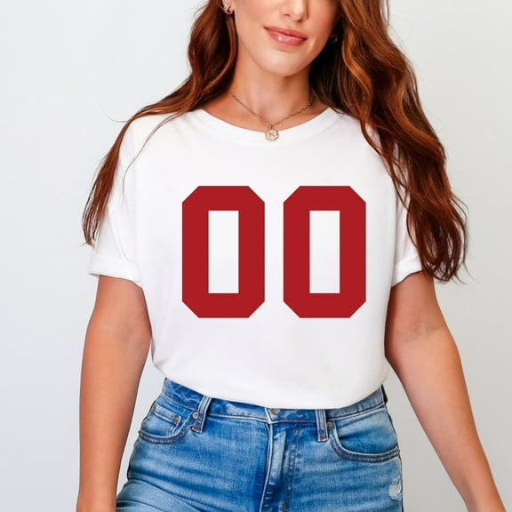 Football Jersey 00 - Womens Garment Dyed Tee