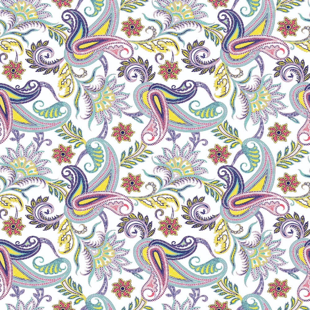 JAM Paper® Industrial Size Bulk Wrapping Paper Rolls, Soft Paisley, 1/4