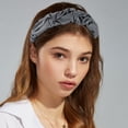 thumbnail image 2 of Diadema plisada Unique Bargains de Cuero PU antideslizante gris 1 Uds, 2 of 7