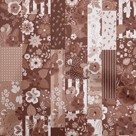 oneOone Rayon Maroon Fabric Asian Mix Floral Dress Material Fabric Print Fabric By The Yard 56 Inch Wide